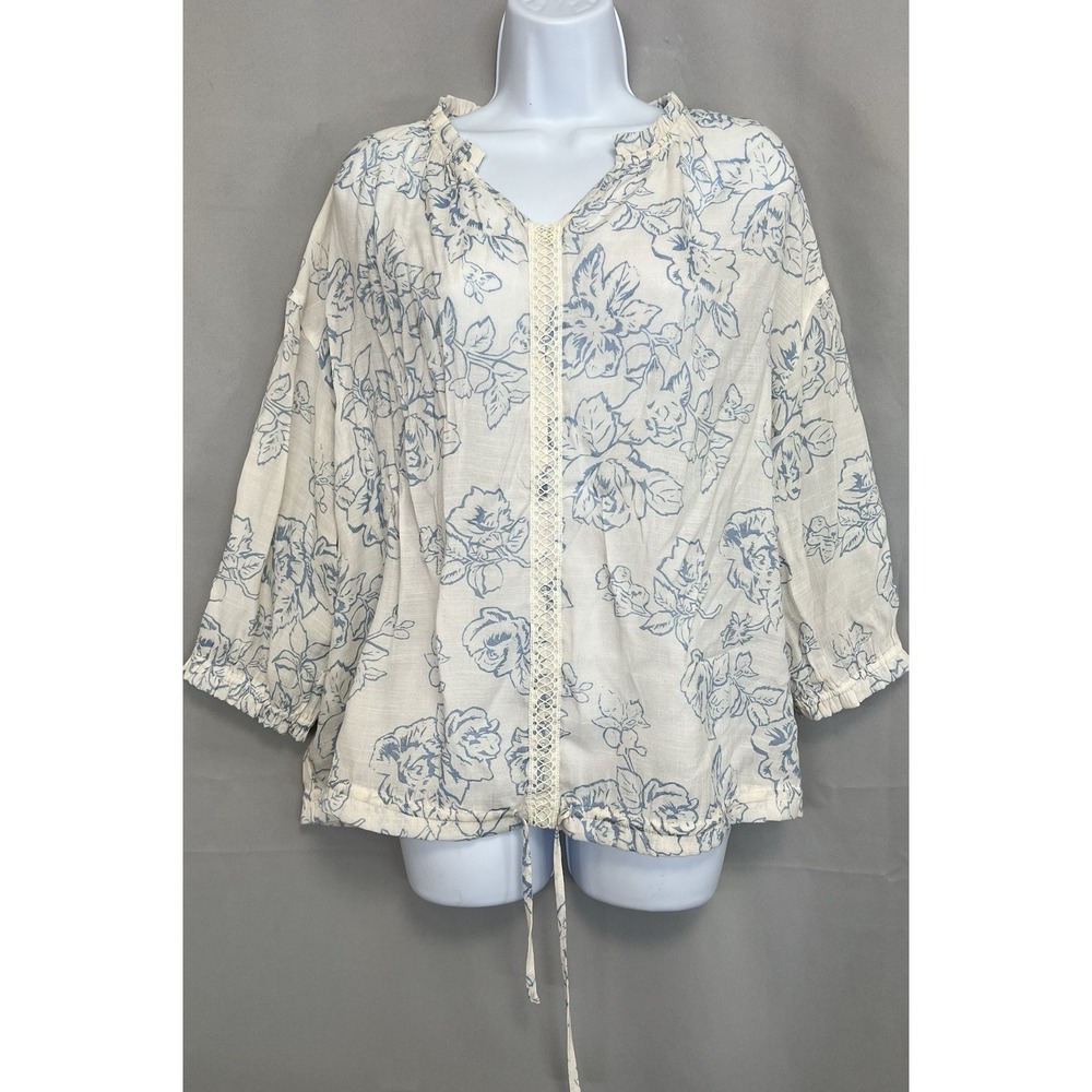 Fred David‎ Top Blouse Sz 1X Women's 3/4sleeve Lightweight